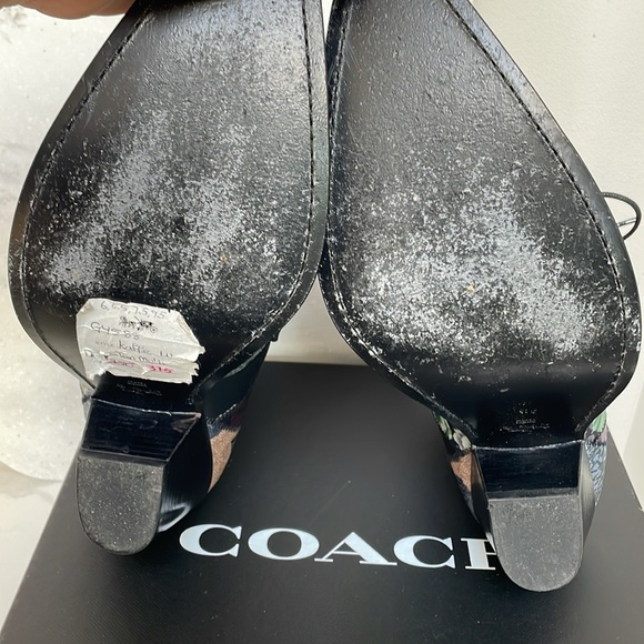 EUC Coach x Kaffe Fassett Lace Up Chain Bootie Sz 9.5 EU40 Rare - Picture 10 of 16